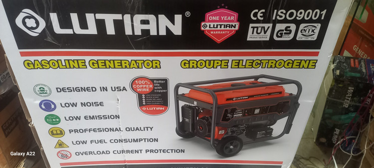 موتوربرق بنزینی هندلی استارتی تمام مس لوتین مدل LT80000EN2-6