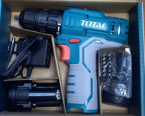 دریل شارژی 12 ولت دو باتری توتال اصلی سبزمدل TDLI12322