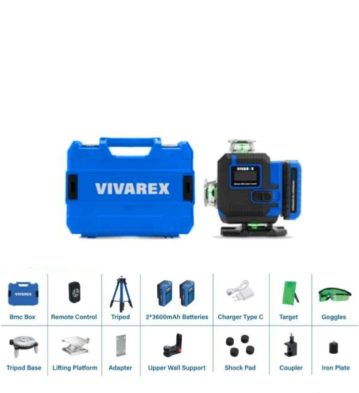 تراز لیزری 16 خط نور سبز 4D ویوارکس مدل VR-3550L4