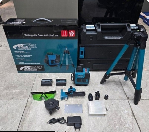 تراز لیزری ماکیتا ۴ بعدی ۱۶ خط ۳۶۰ درجه جعبه پلاستیکی