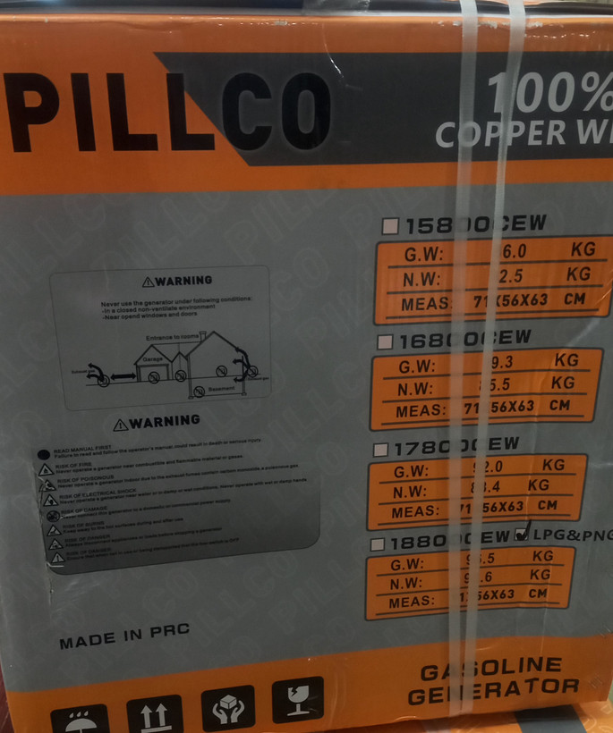 موتور برق 8/5کیلووات سه گانه (بنزین،گاز شهری،گازکپسول)فیلکو مدل 18800cew