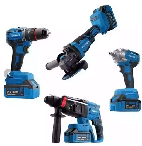 کیت شارژی براشلس 4 عددی 20 ولت 4 آمپر ویوارکس مدل VR2404-BCK (12 ماه گارانتی)