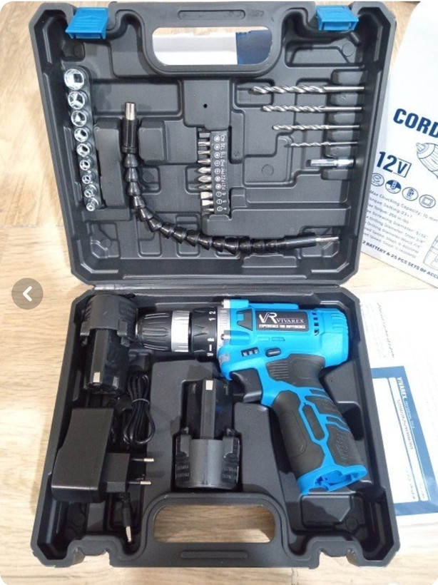 دریل پیچ گوشتی شارژی 12ولت دو باتری ویوارکس مدل VR1210V-22A