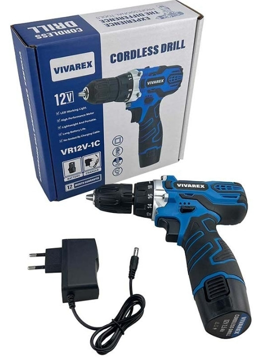 دریل شارژی تک باطری ویوارکس مدل VR12V-1C