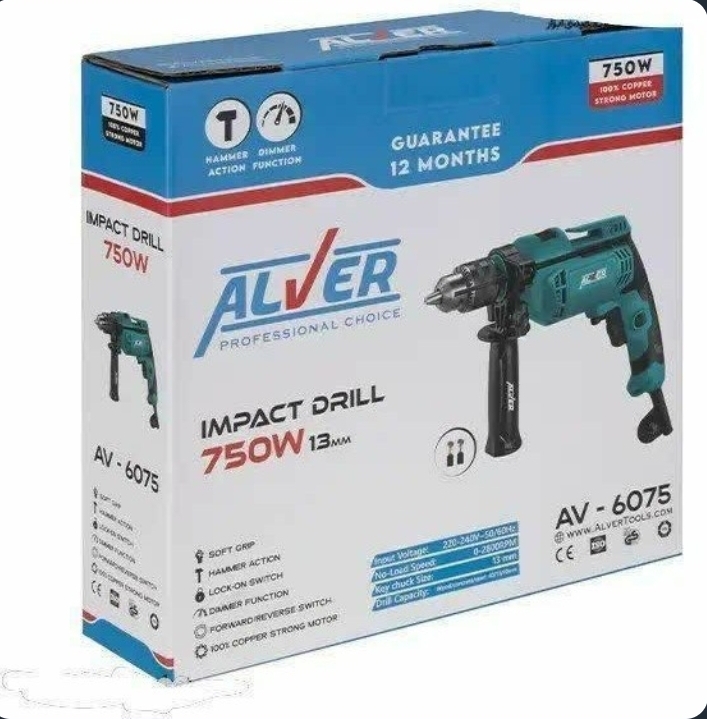 دریل چکشی 750 وات آلور مدل AV-6075